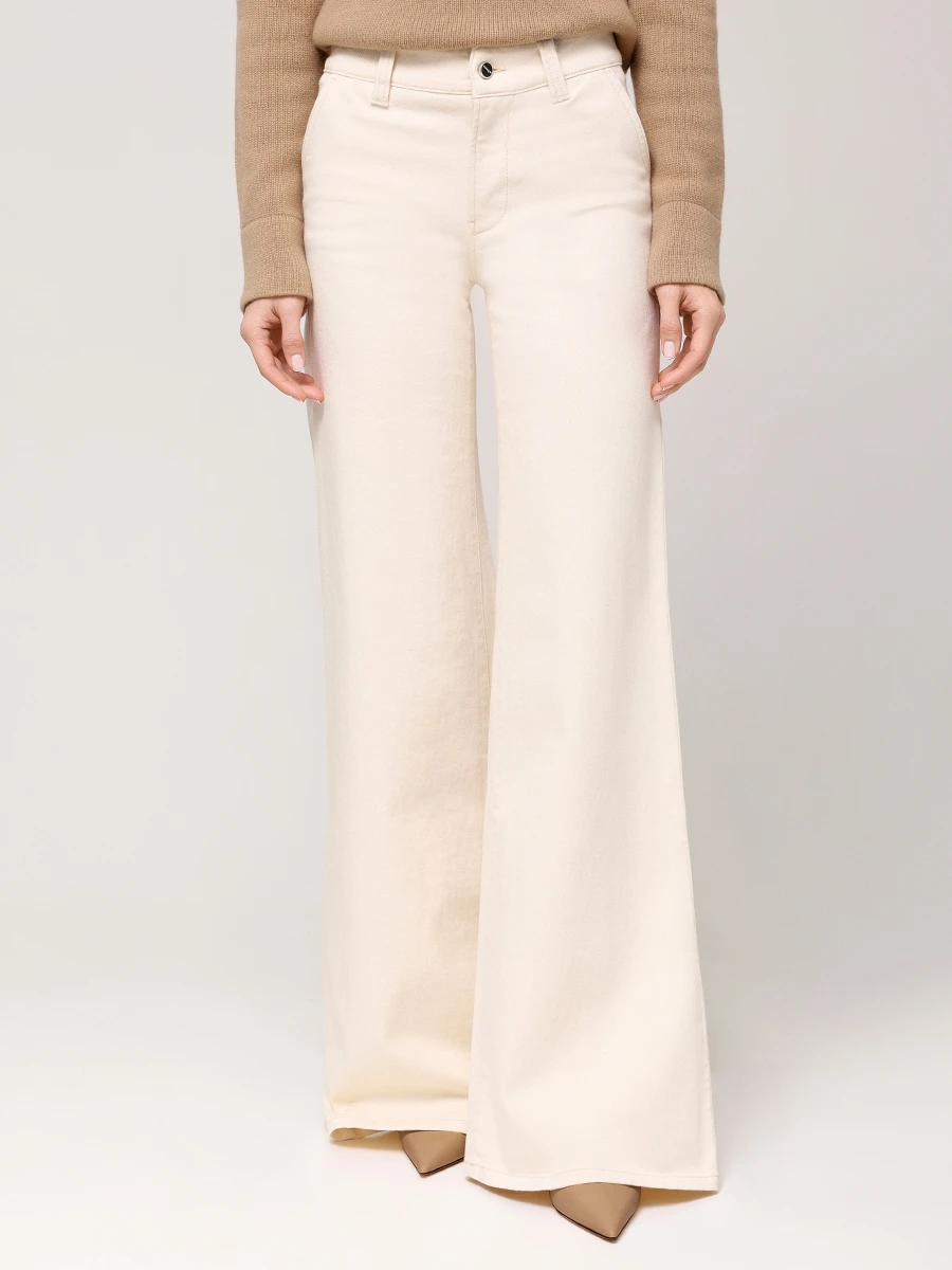 Джинсы-клеш хлопковые