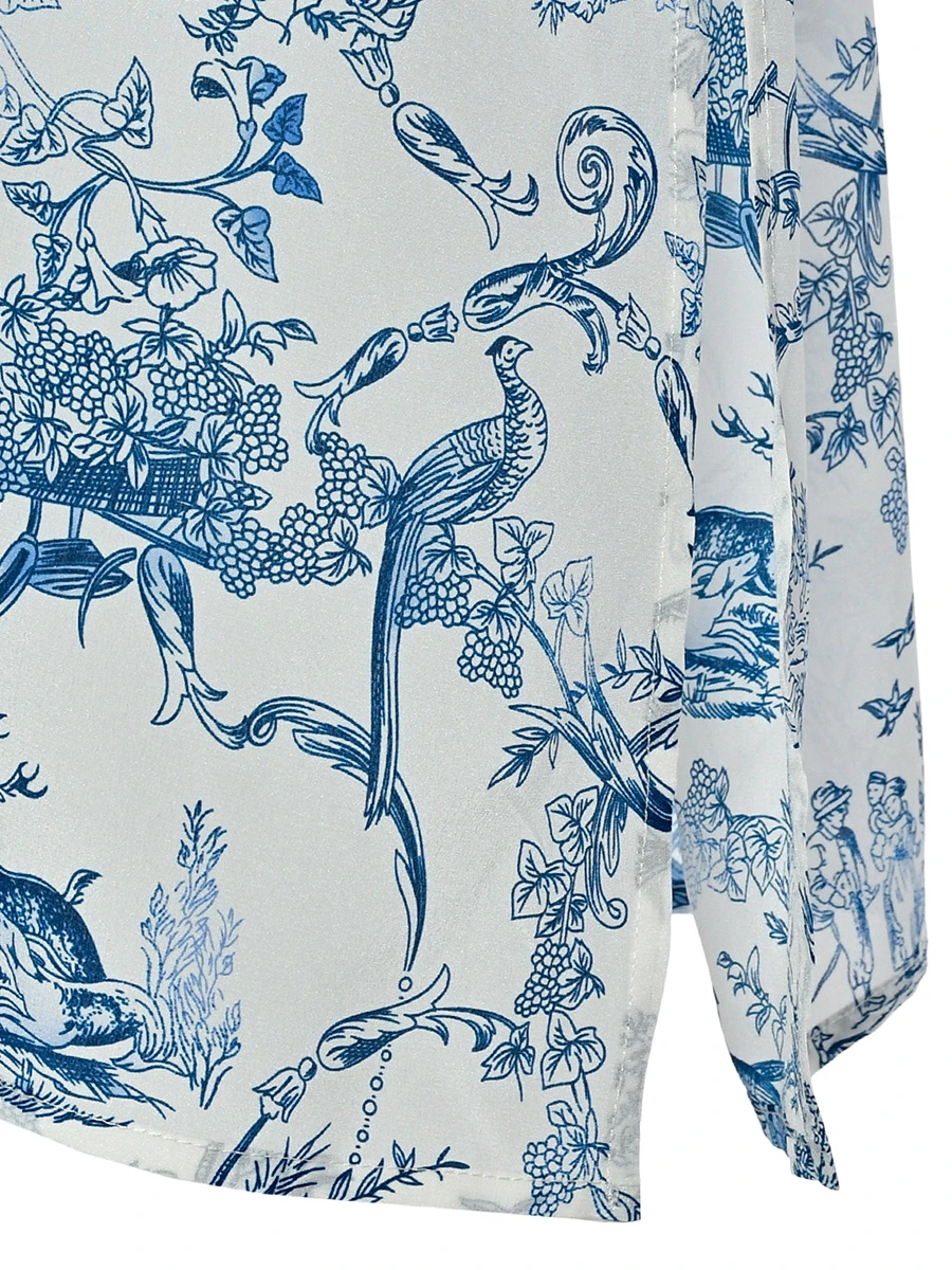 Платье шелковое с принтом