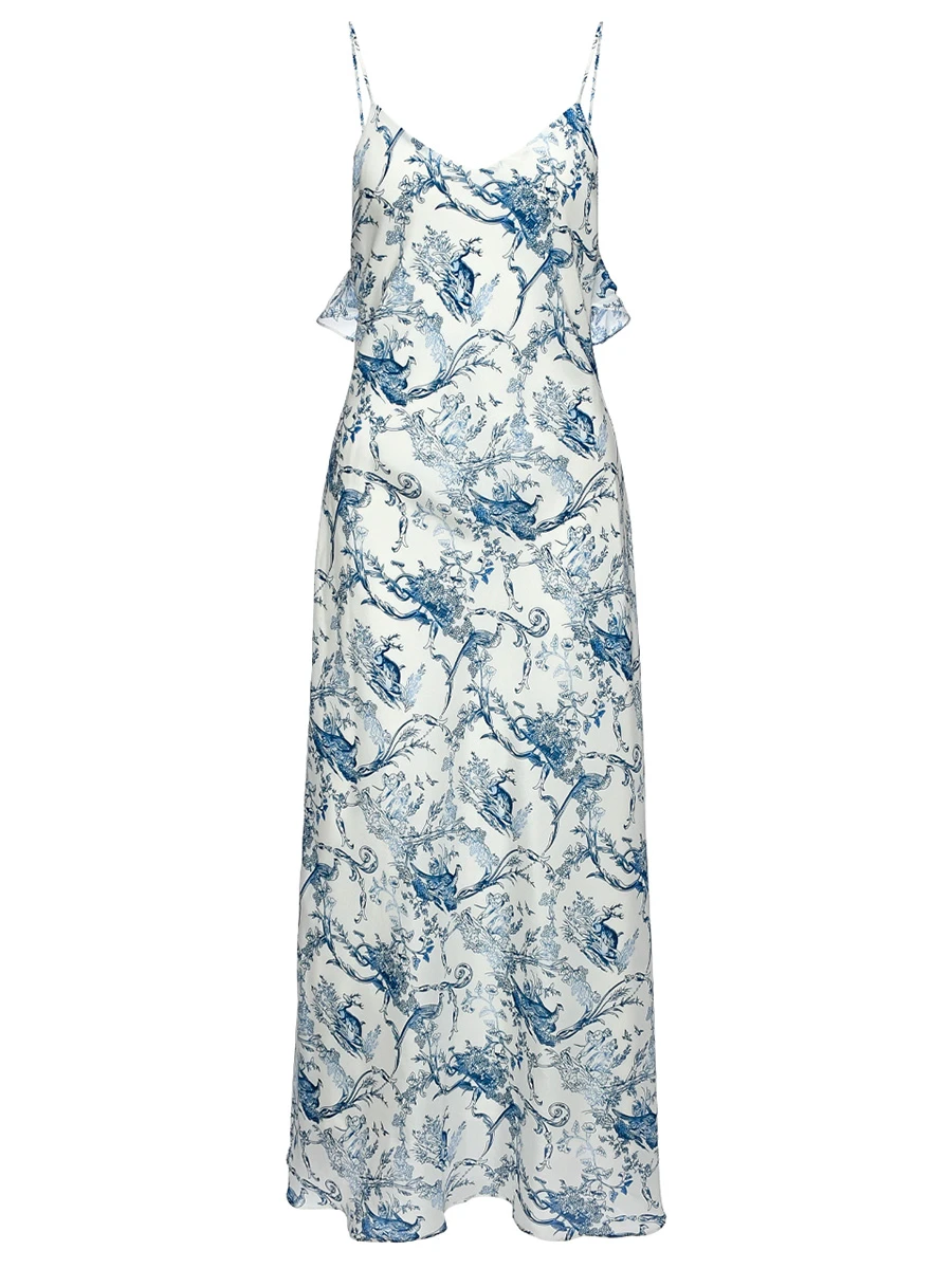 Сарафан шелковый с принтом