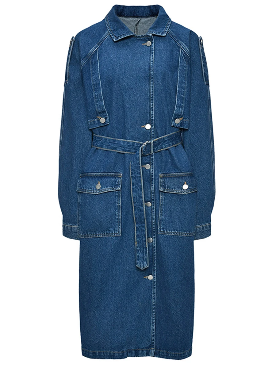 Плащ джинсовый