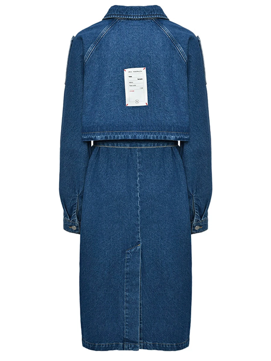 Плащ джинсовый