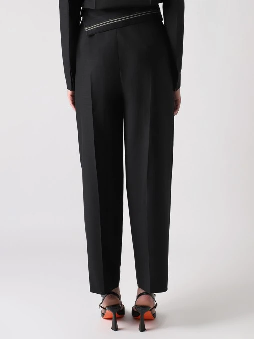 Брюки из мохера и шерсти FENDI
