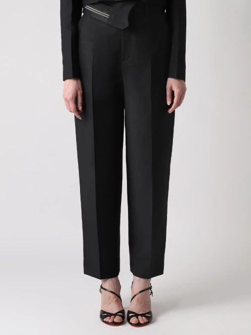 Брюки из мохера и шерсти FENDI