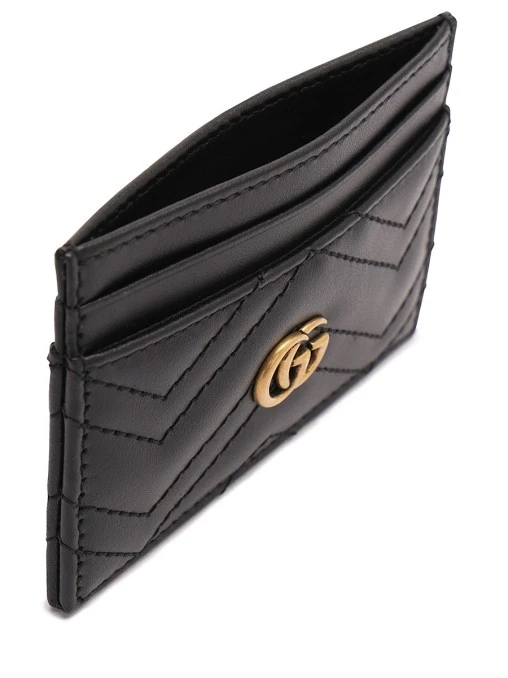 Кардхолдер кожаный GG Marmont GUCCI