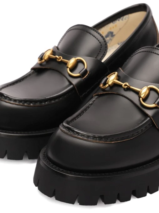 Лоферы кожаные GUCCI