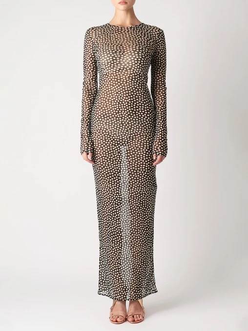 Платье из сетки SAINT LAURENT