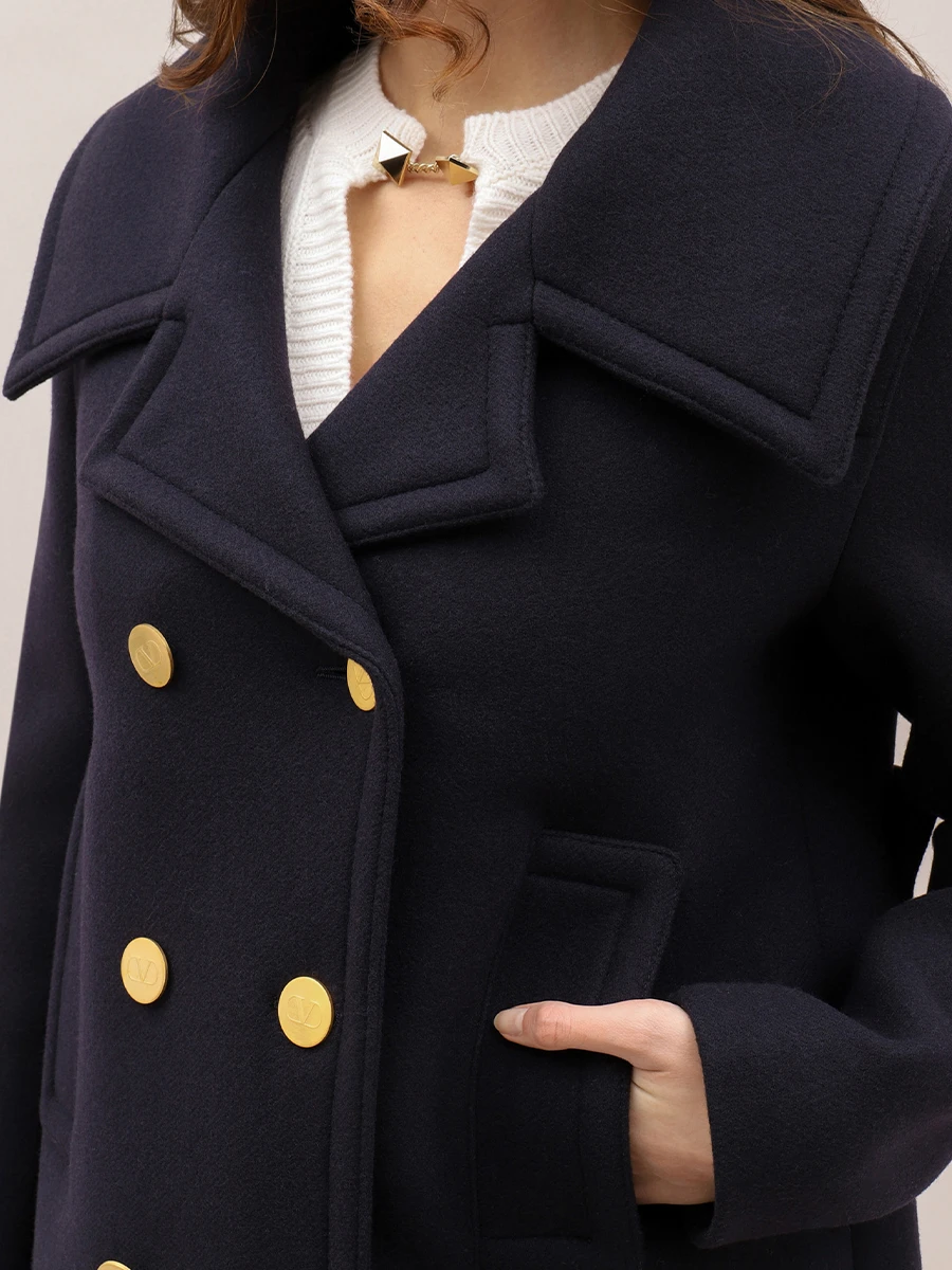 Полупальто шерстяное