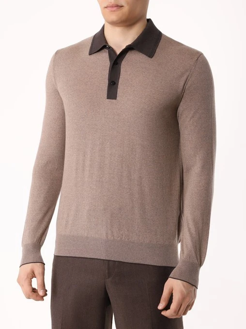 Поло шерстяное BERTOLO LUXURY MENSWEAR