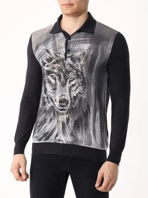 Поло шерстяное BERTOLO LUXURY MENSWEAR