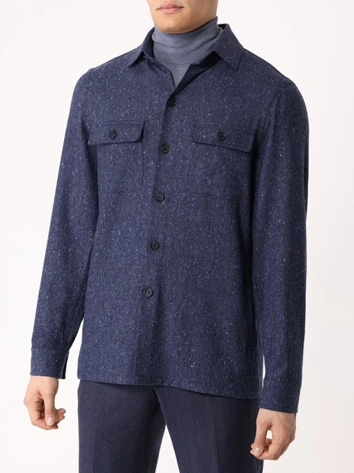Рубашка Regular Fit шерстяная CESARE ATTOLINI