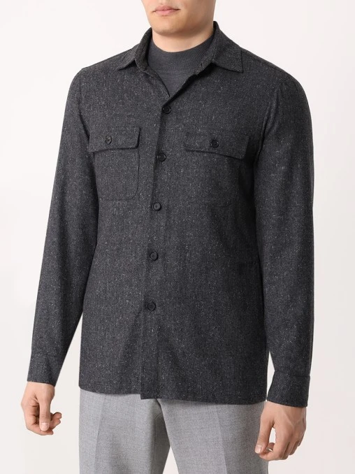Рубашка Regular Fit шерстяная CESARE ATTOLINI