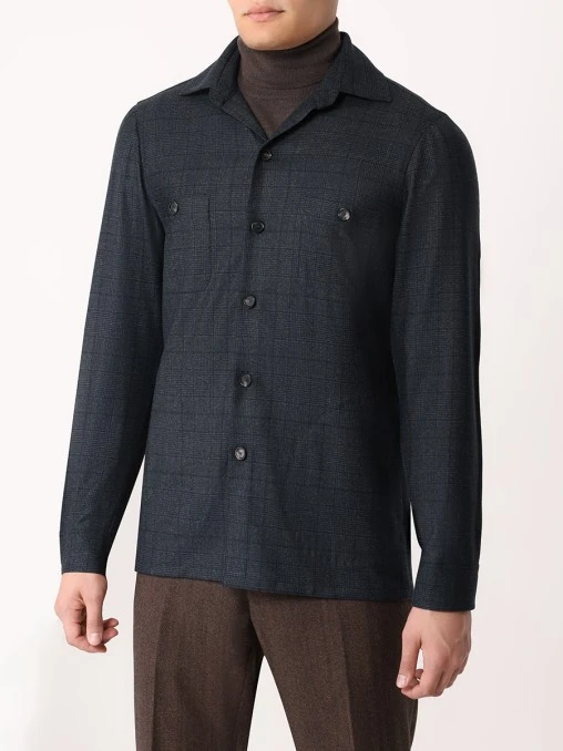 Рубашка Regular Fit шерстяная CESARE ATTOLINI