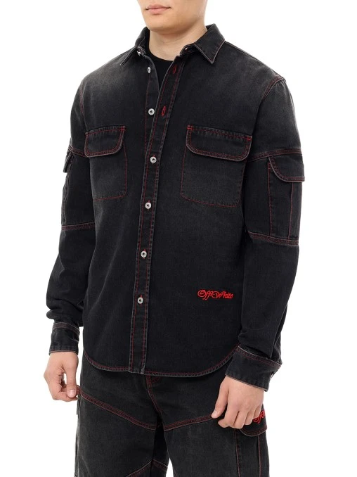 Рубашка Regular Fit джинсовая OFF-WHITE