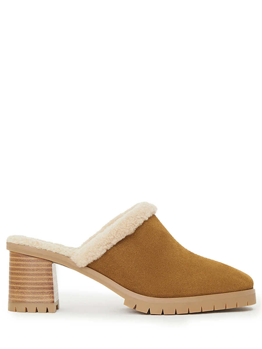 Мюли замшевые на меху Fur