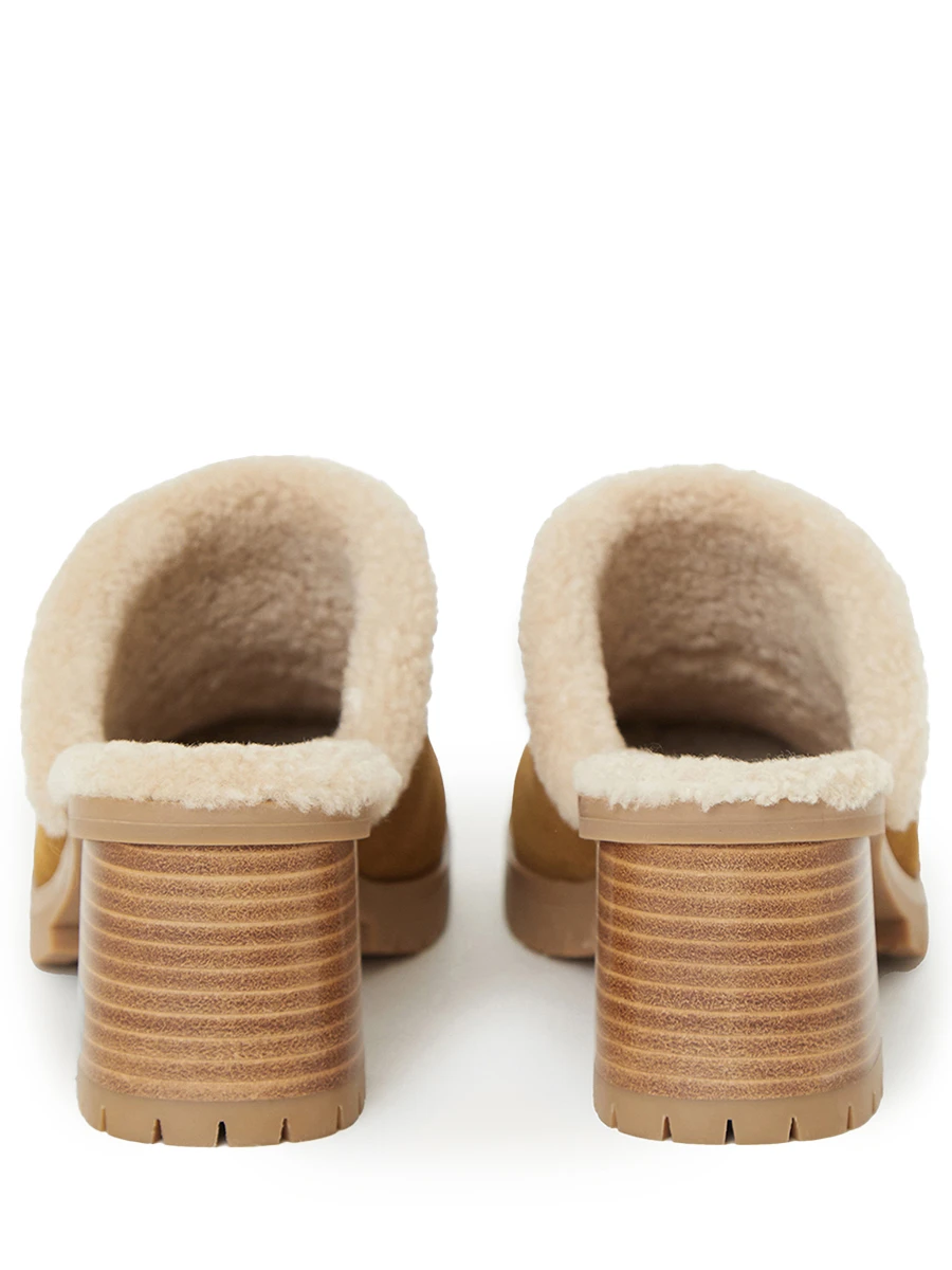 Мюли замшевые на меху Fur