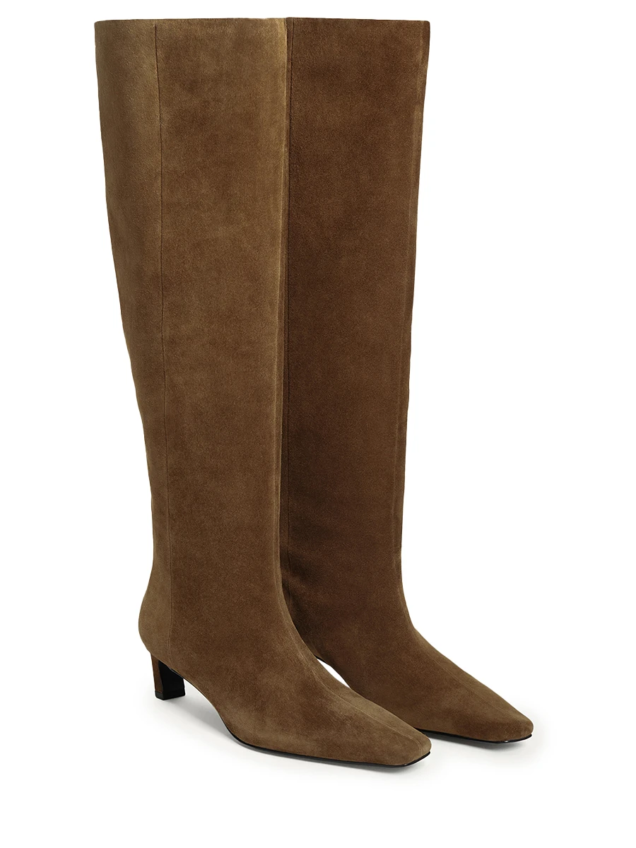 Сапоги замшевые