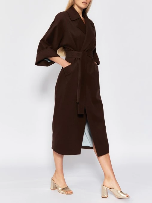 Пальто из шелка и кашемира FREE AGE