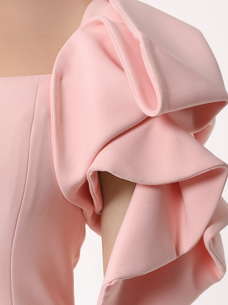 Платье однотонное