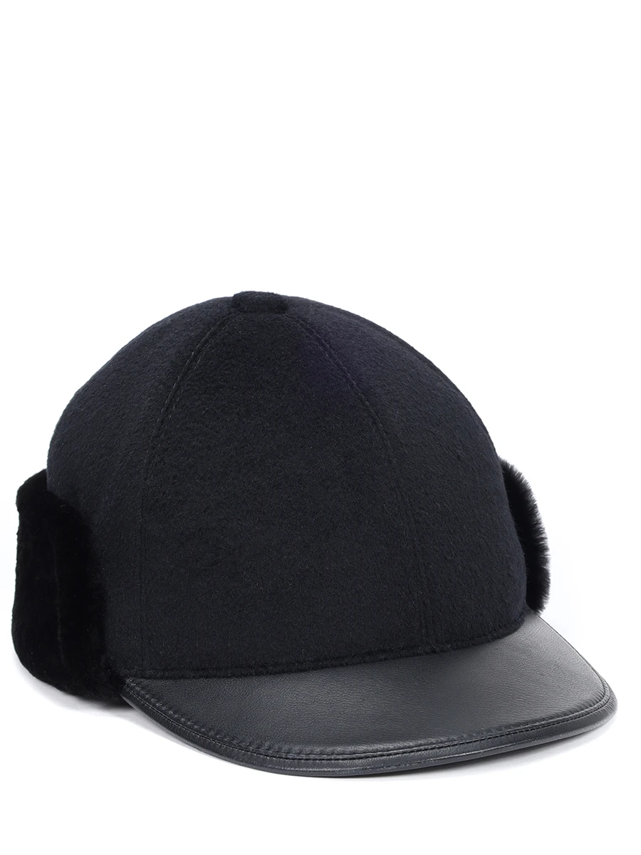 Бейсболка кашемировая с мехом норки