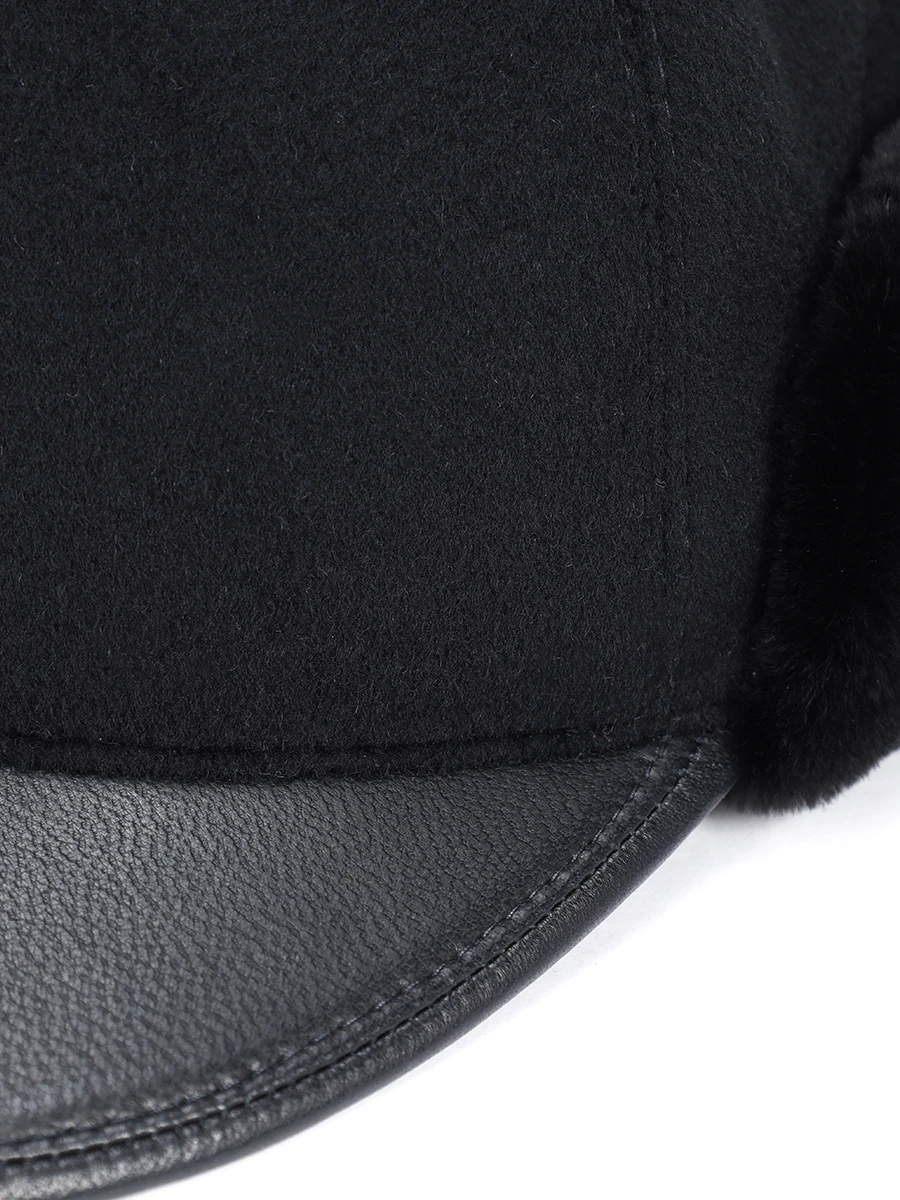 Бейсболка кашемировая с мехом норки