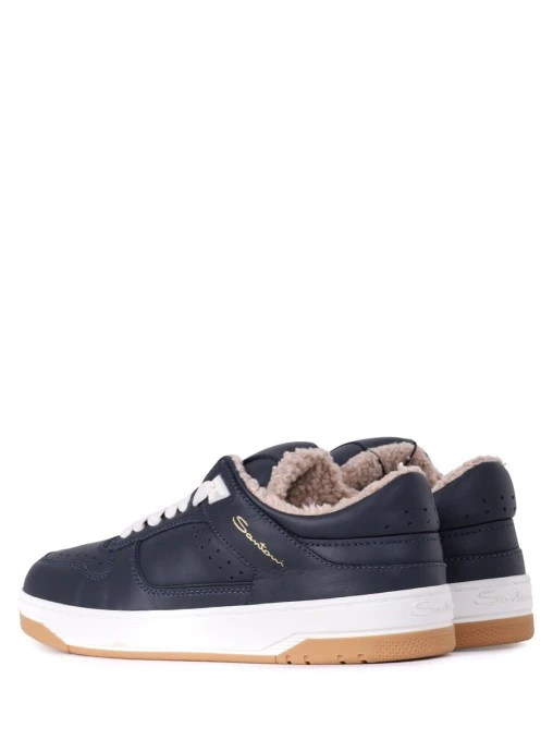 Кеды кожаные на меху SANTONI