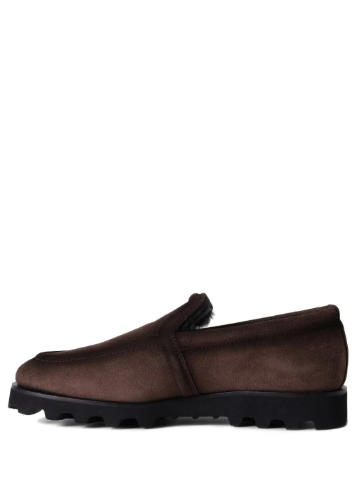 Лоферы замшевые на меху SANTONI