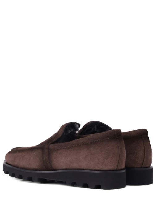 Лоферы замшевые на меху SANTONI