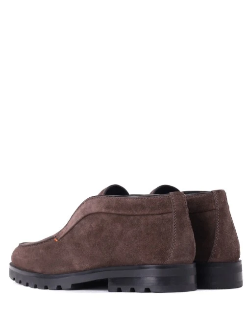 Лоферы замшевые на меху SANTONI