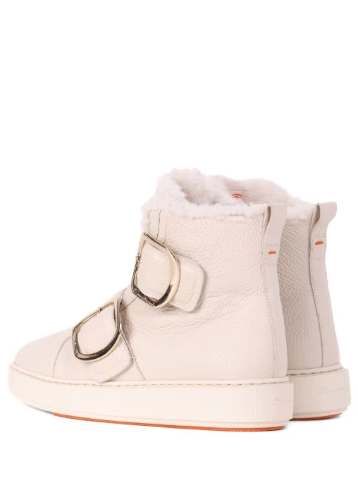Ботинки кожаные на меху SANTONI
