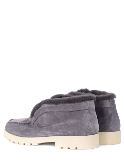 Лоферы замшевые на меху SANTONI