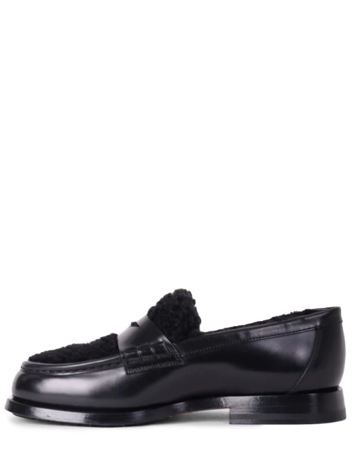 Лоферы кожаные на меху SANTONI