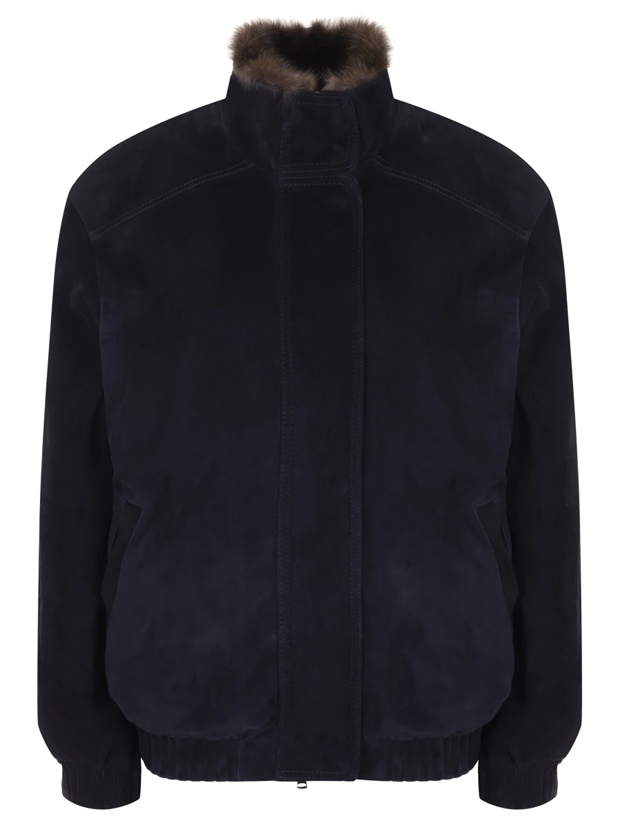 Бомбер замшевый с мехом