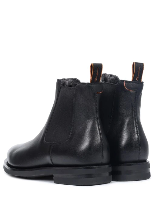 Челси кожаные на меху SANTONI