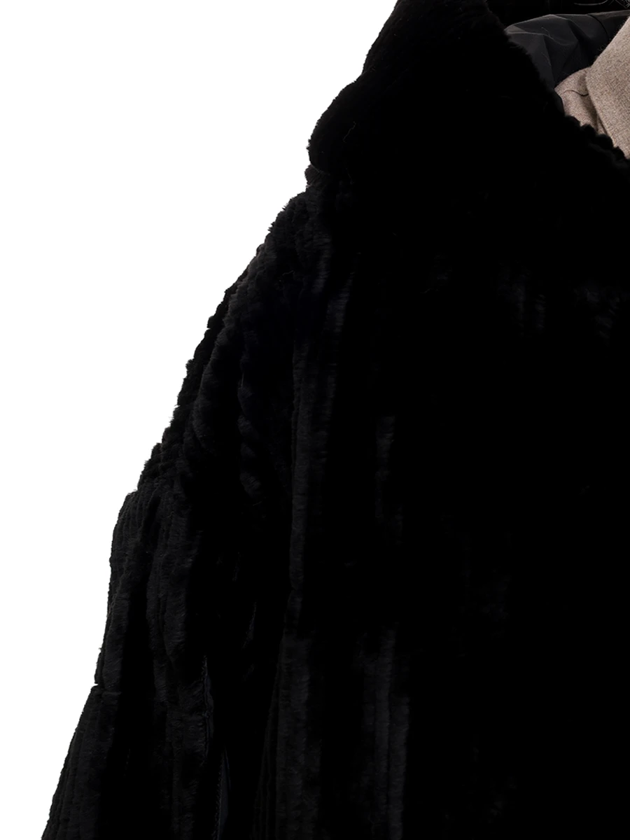 Пуховик двусторонний с мехом кролика