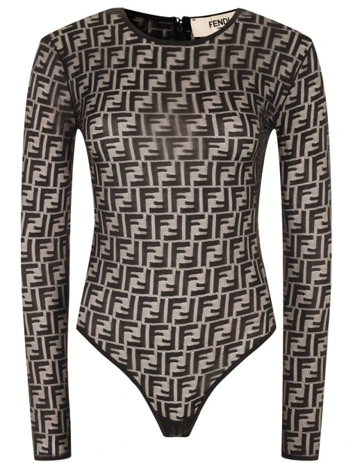 Боди из сетки FENDI