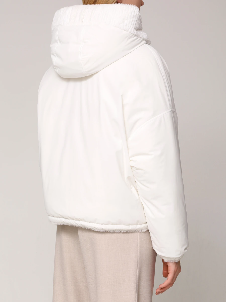 Пуховик двусторонний с мехом кролика