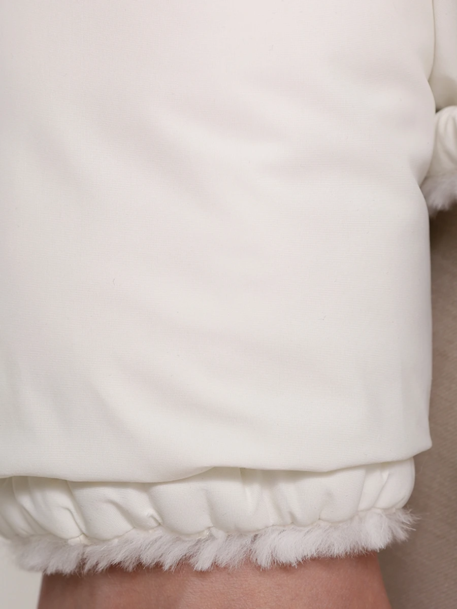 Пуховик двусторонний с мехом кролика