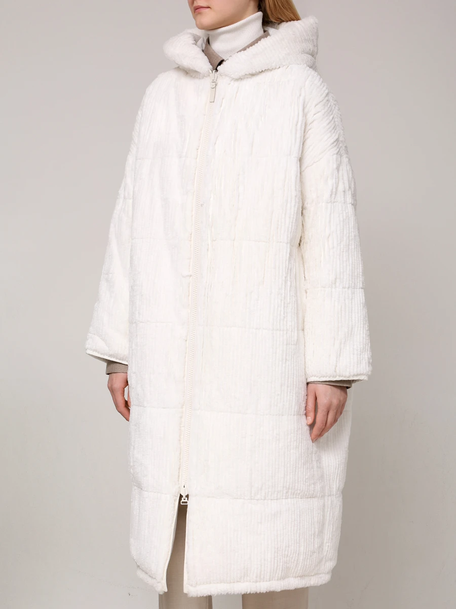 Пуховик двусторонний с мехом кролика