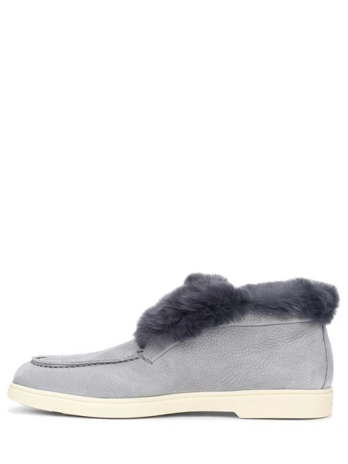 Лоферы кожаные на меху SANTONI