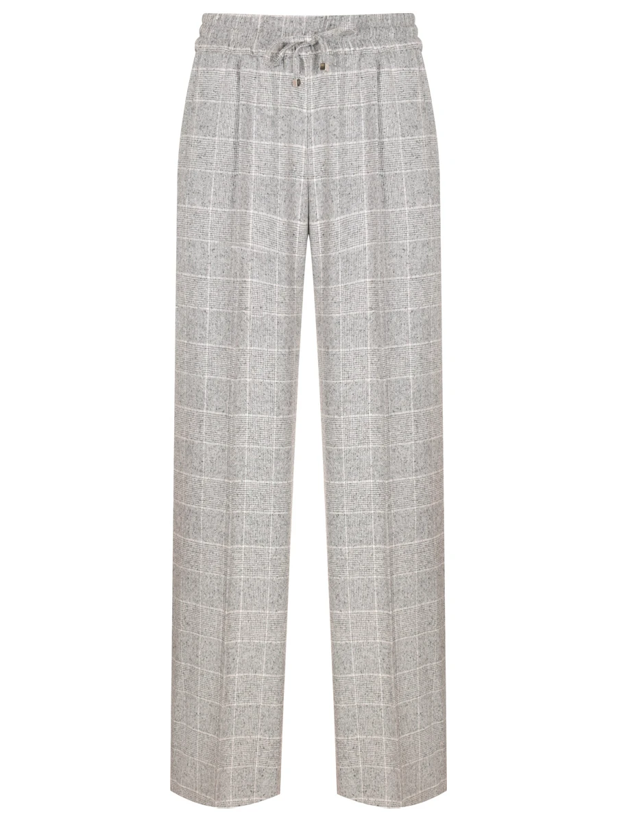 Брюки из шерсти и шелка