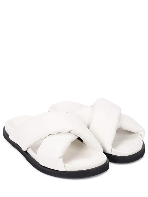 Шлепанцы кожаные HERNO