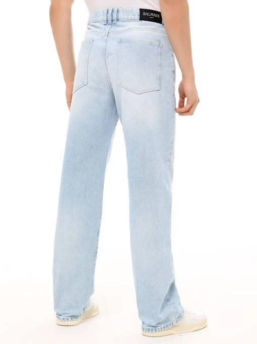 Джинсы Regular Fit хлопковые BALMAIN