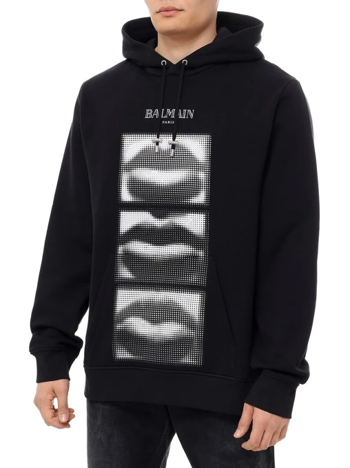 Худи хлопковое BALMAIN