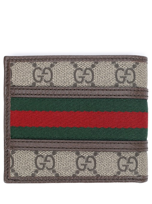 Кошелек из кожи и текстиля GUCCI