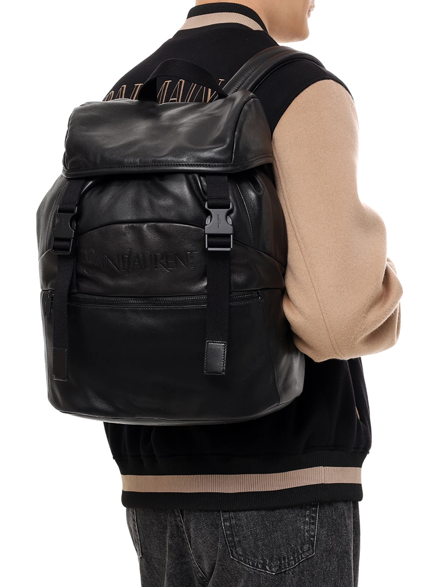 Рюкзак из кожи и текстиля