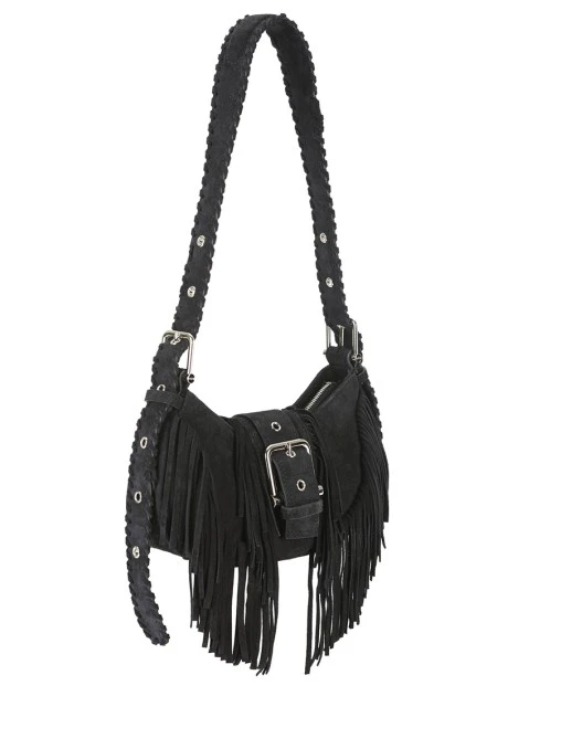 Сумка замшевая Hobo Brocle Black OSOI