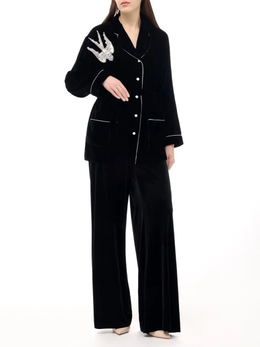 Брюки велюровые YANINA