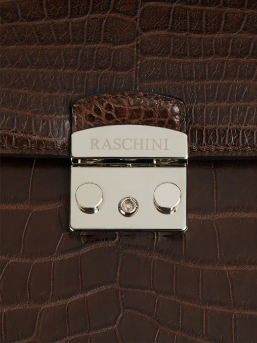Портфель из кожи крокодила RASCHINI