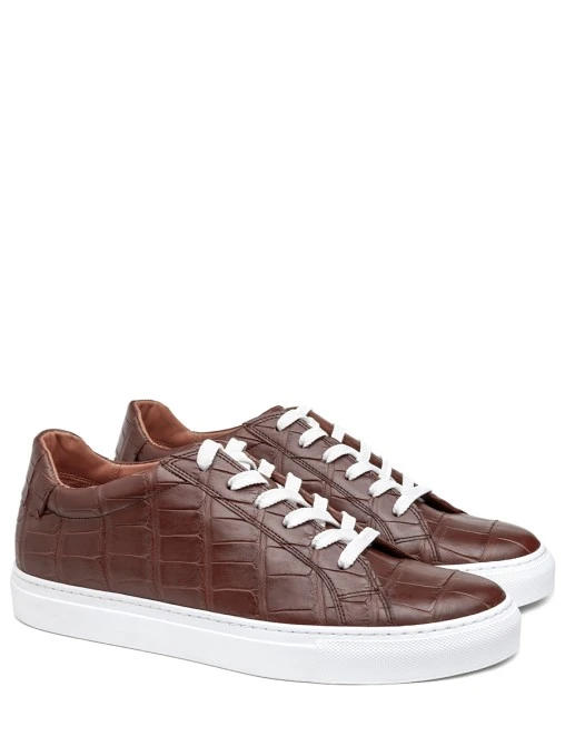 Кеды из кожи крокодила PALINI