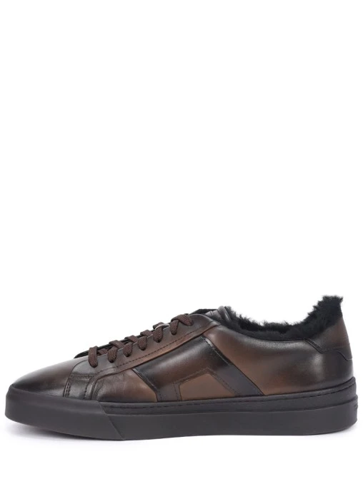 Кеды кожаные на меху SANTONI